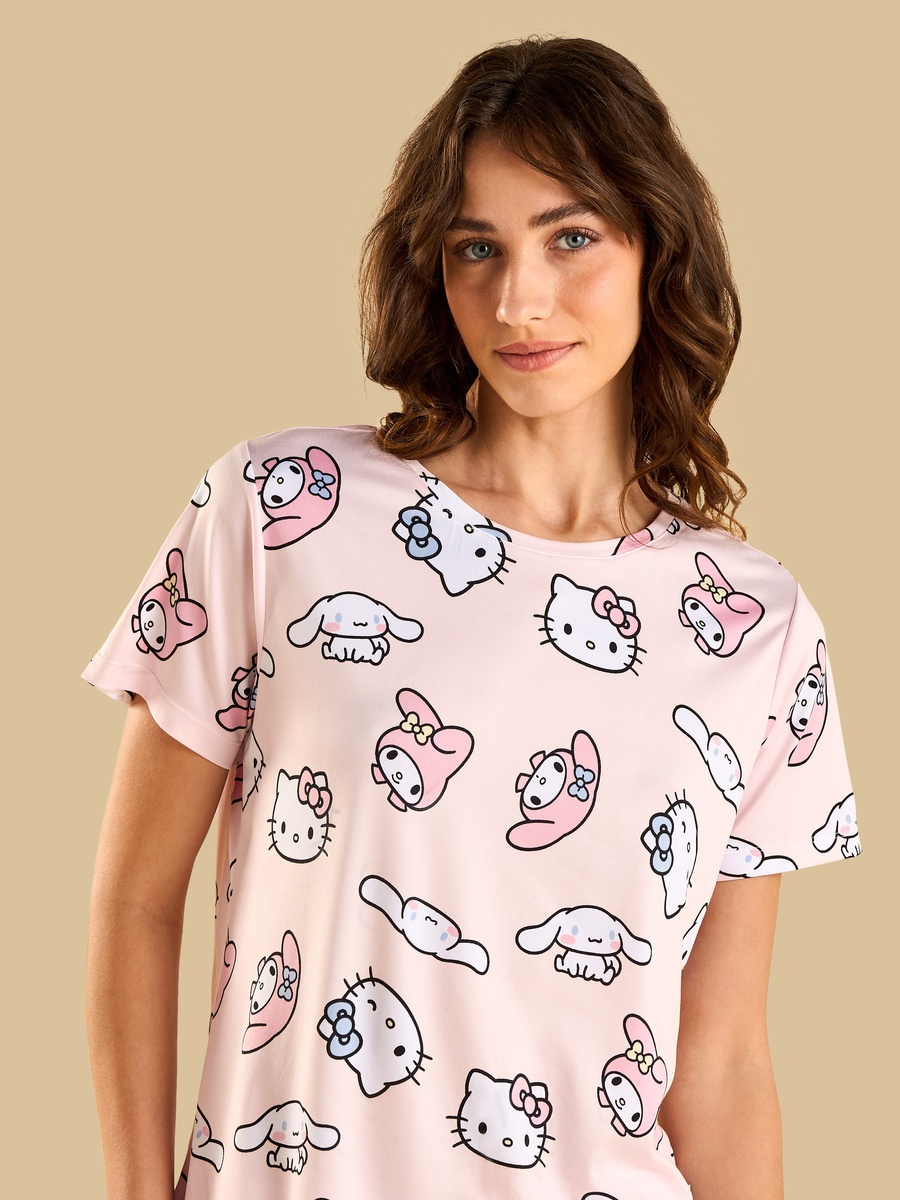 Hello Kitty and Friends Print Pyjama Set