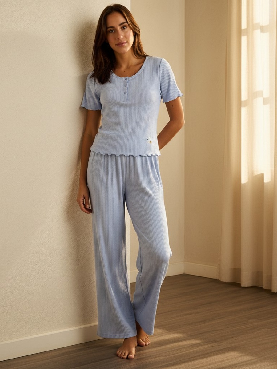 Textured Pyjama Set