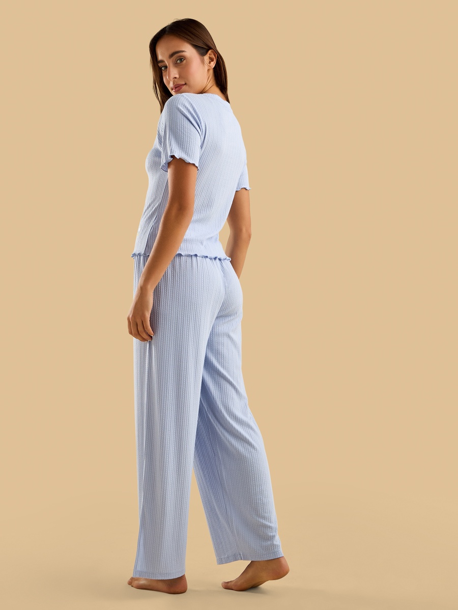 Textured Pyjama Set