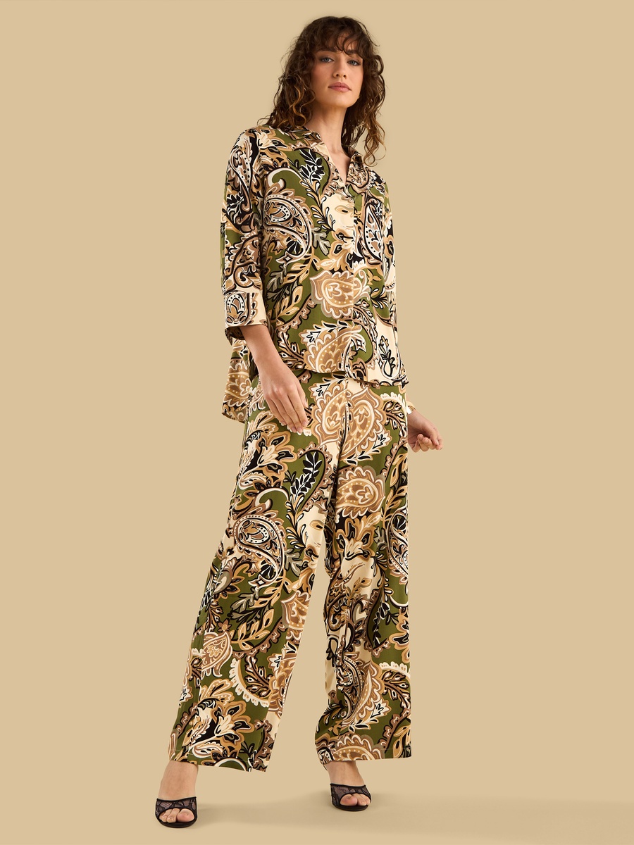 Printed Wide Leg Pants