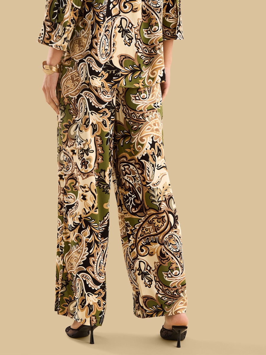 Printed Wide Leg Pants
