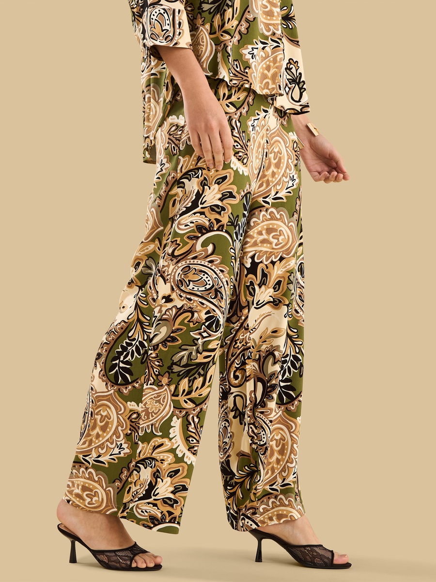 Printed Wide Leg Pants