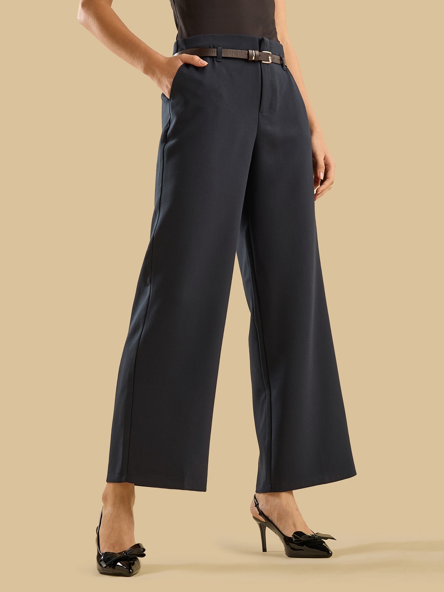 Wide Leg Pants with Belt