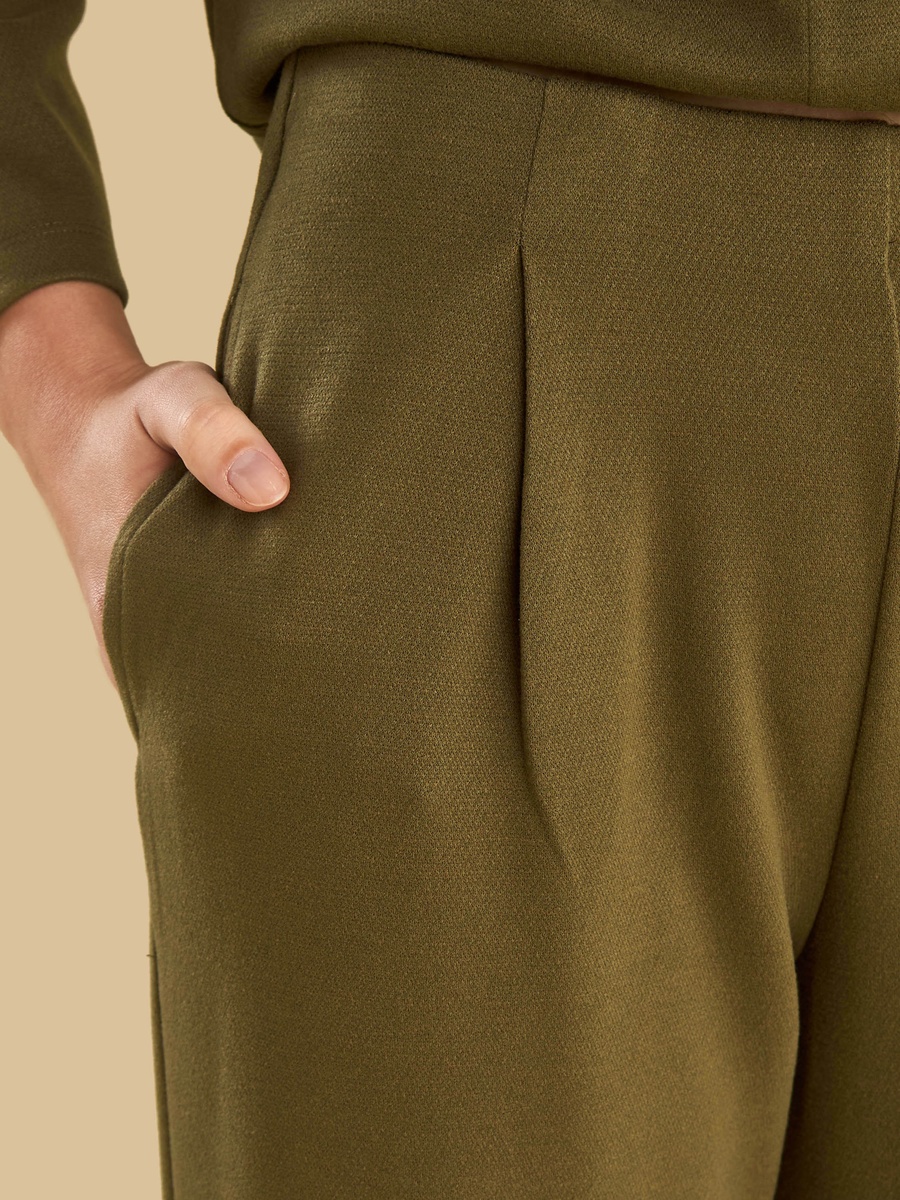 Front Pleat Wide Leg Pants