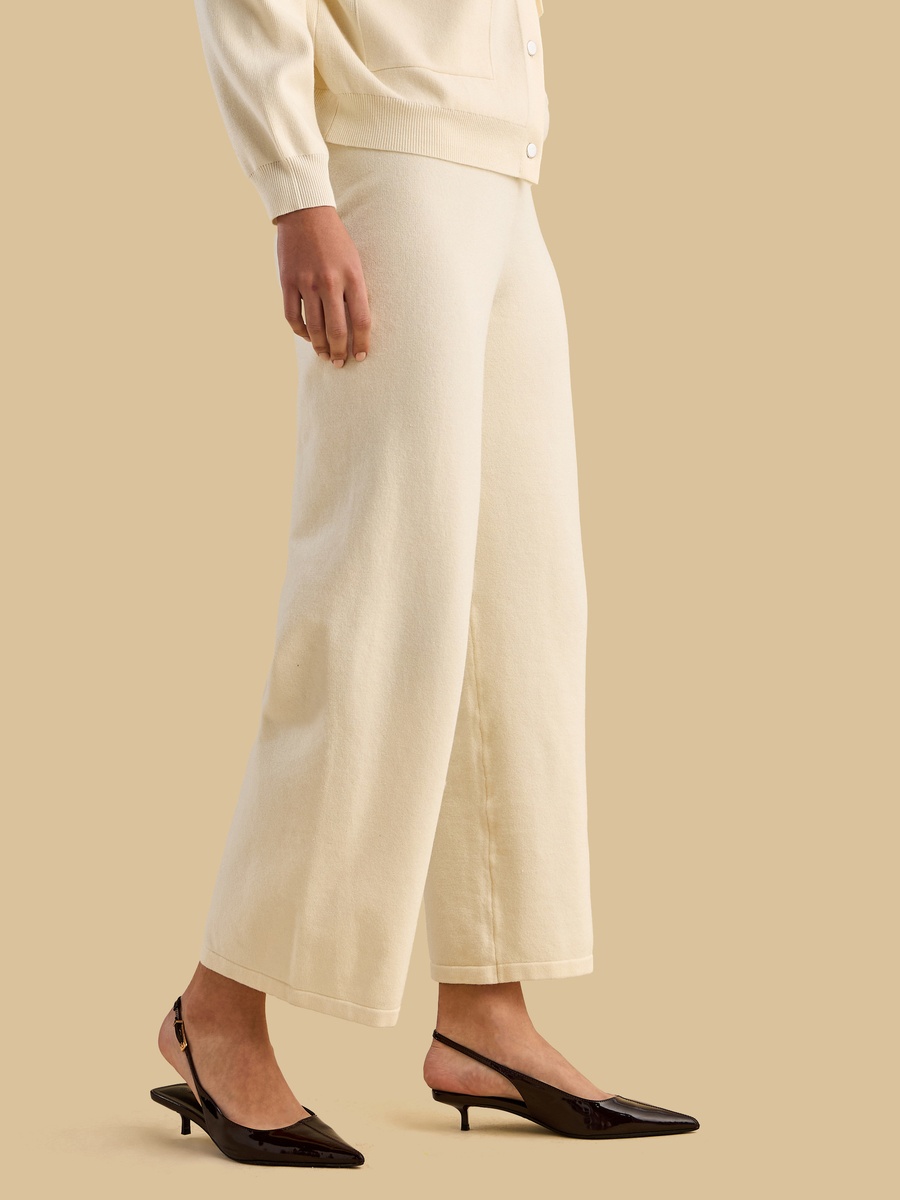 Textured Wide Leg Pants