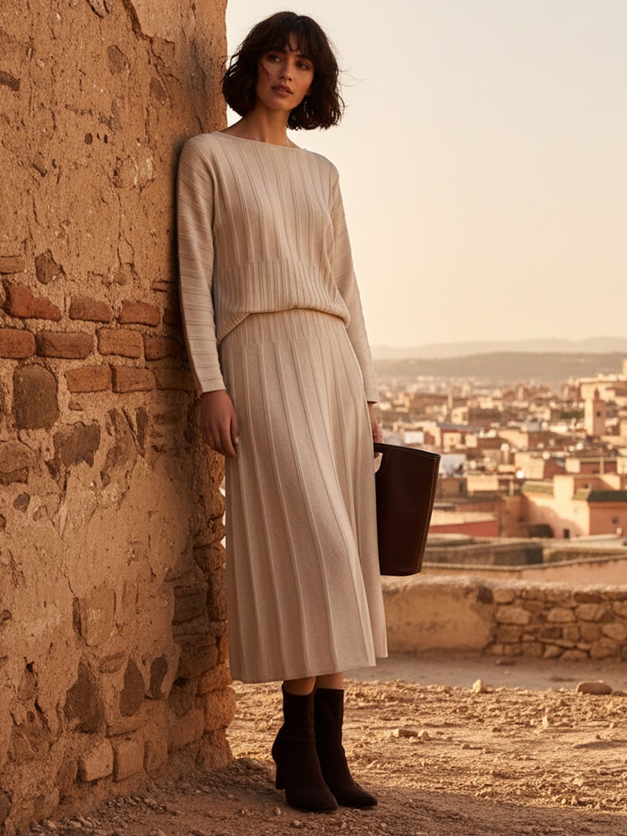Jacquard Textured Skirt