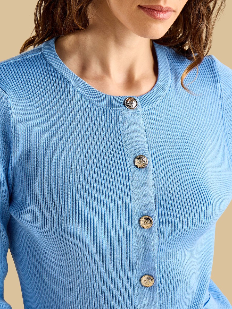 Textured Cardigan with Button Detail