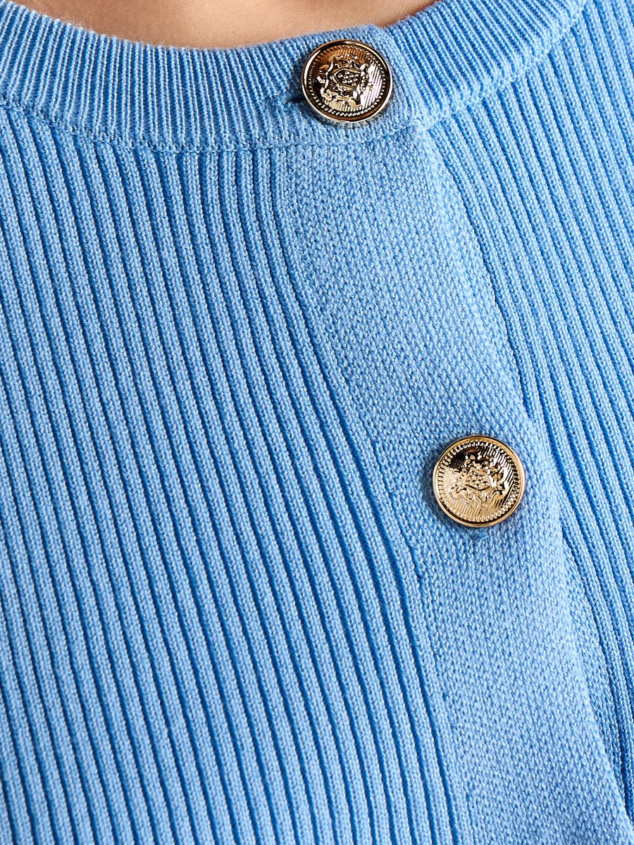 Textured Cardigan with Button Detail