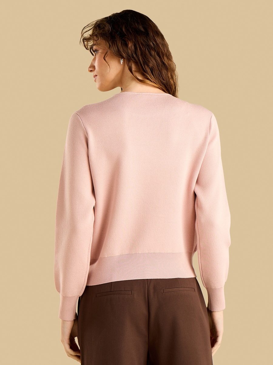 Embellished Neck Sweater