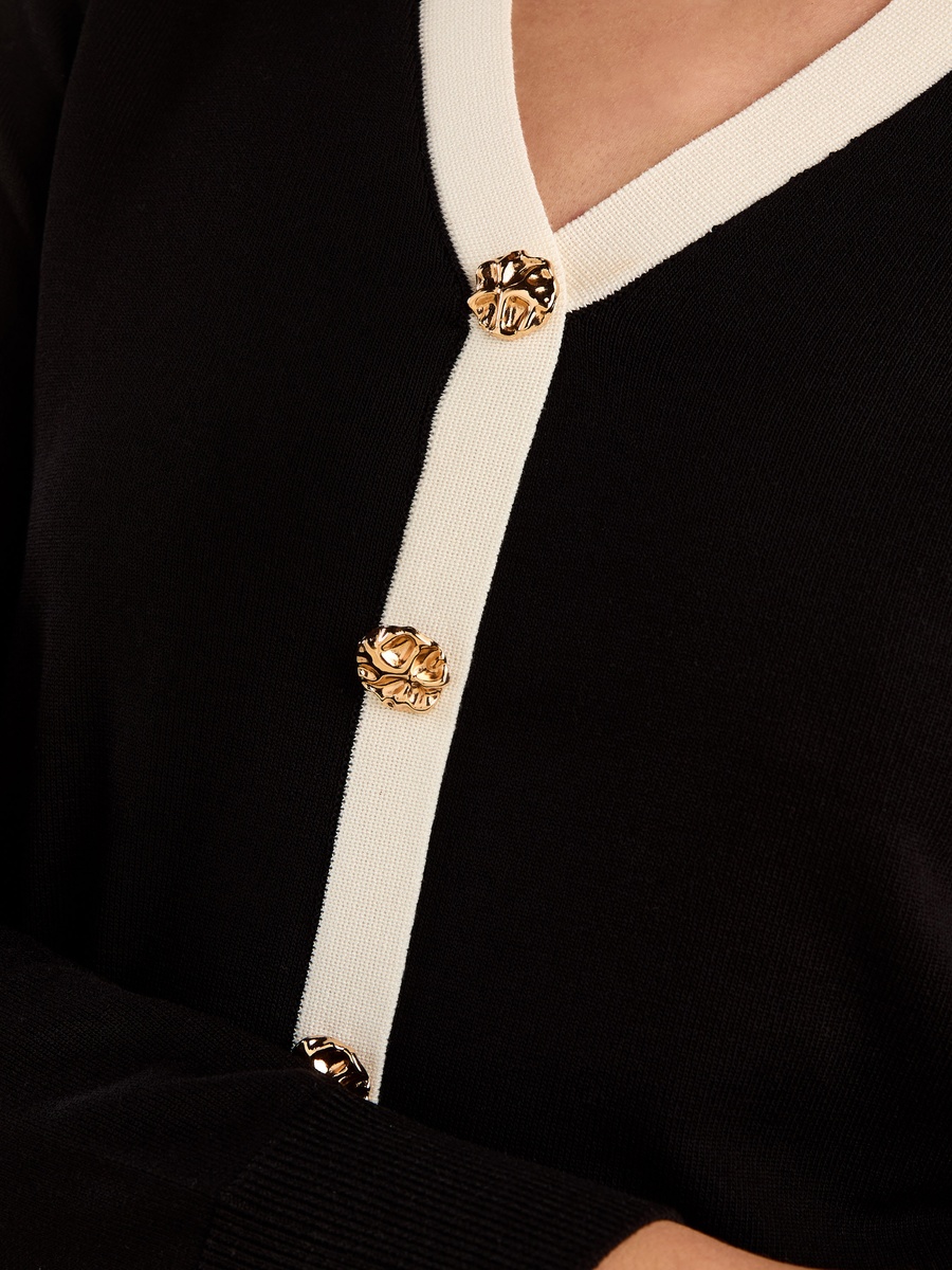 Contrast Trim Cardigan