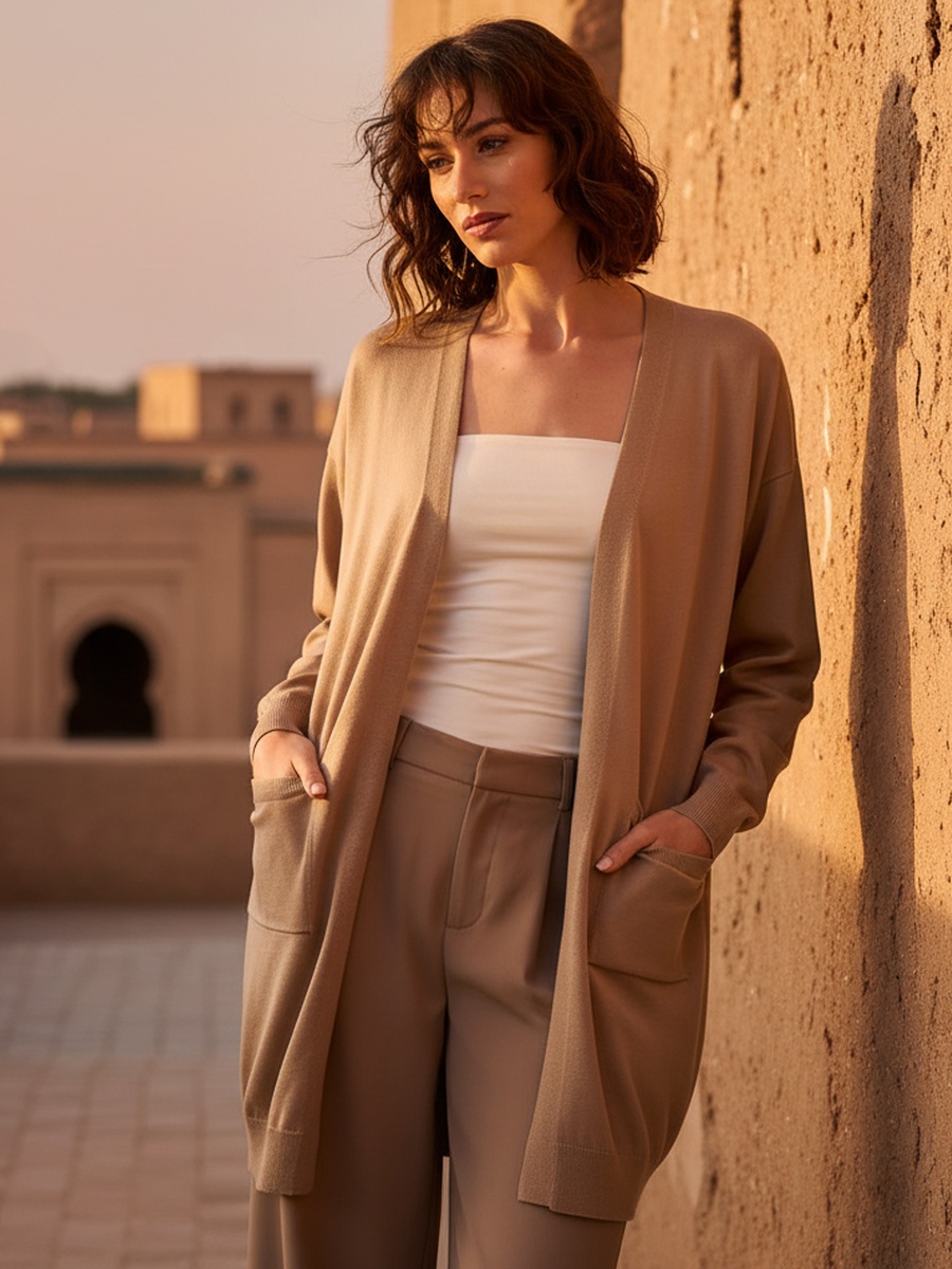 Open Front Longline Cardigan