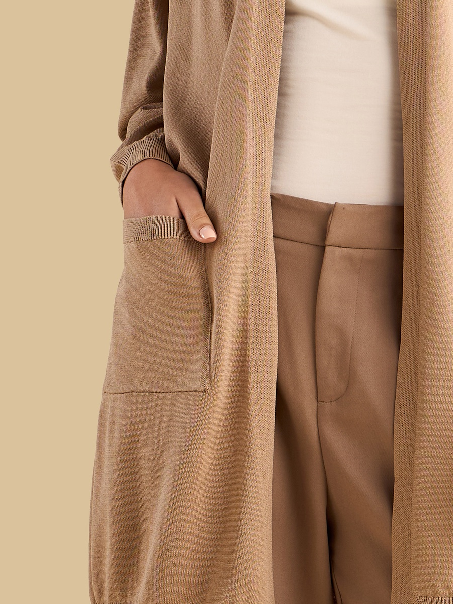 Open Front Longline Cardigan
