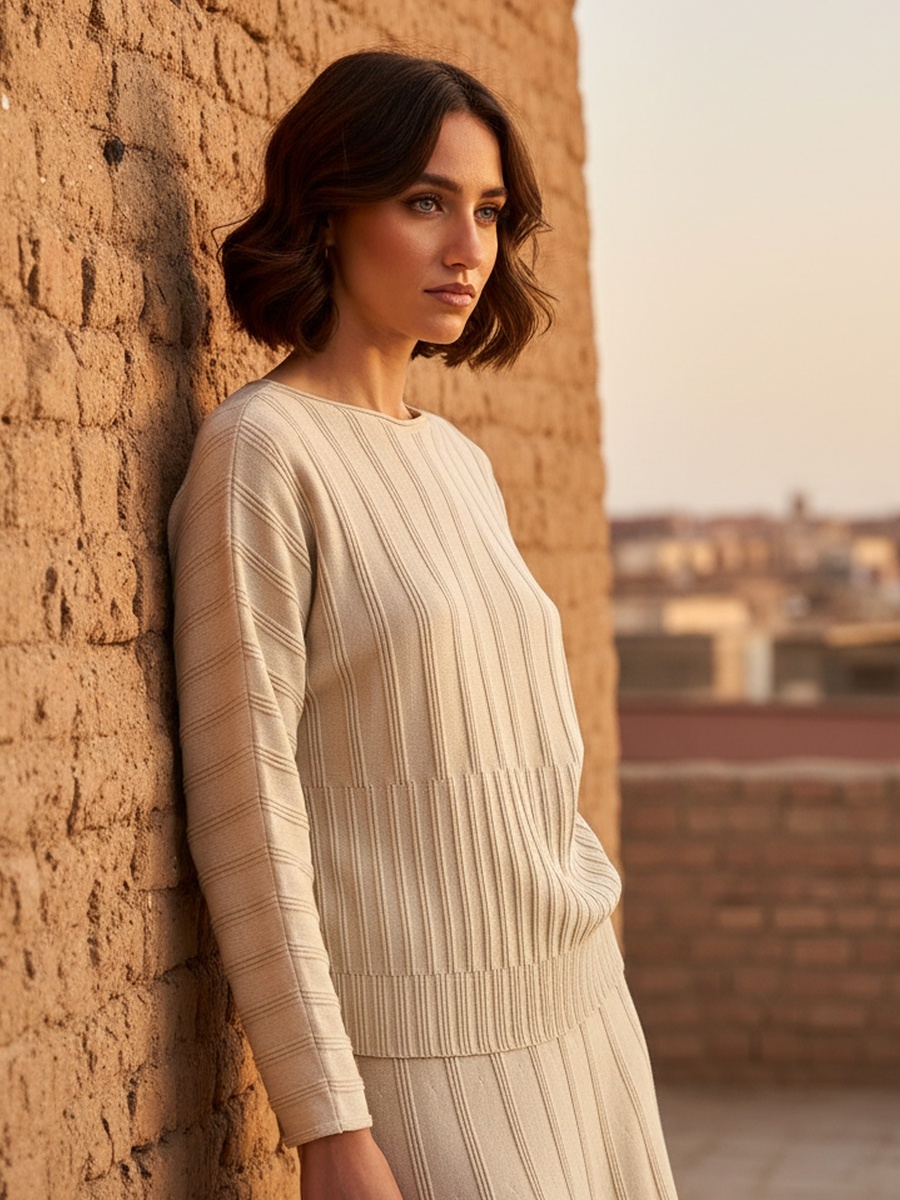 Jacquard Textured Sweater