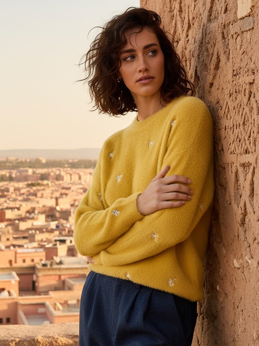 Floral Embroidered Sweater