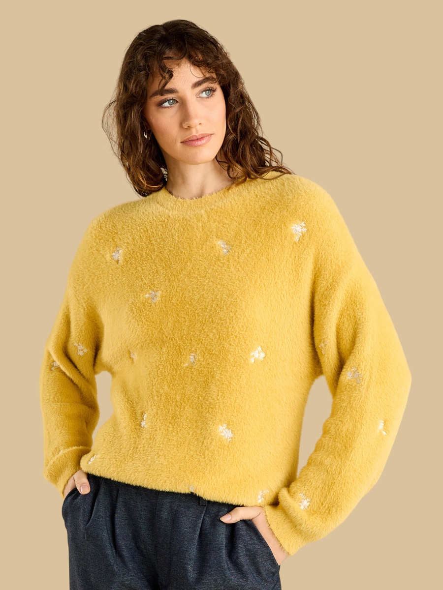 Floral Embroidered Sweater