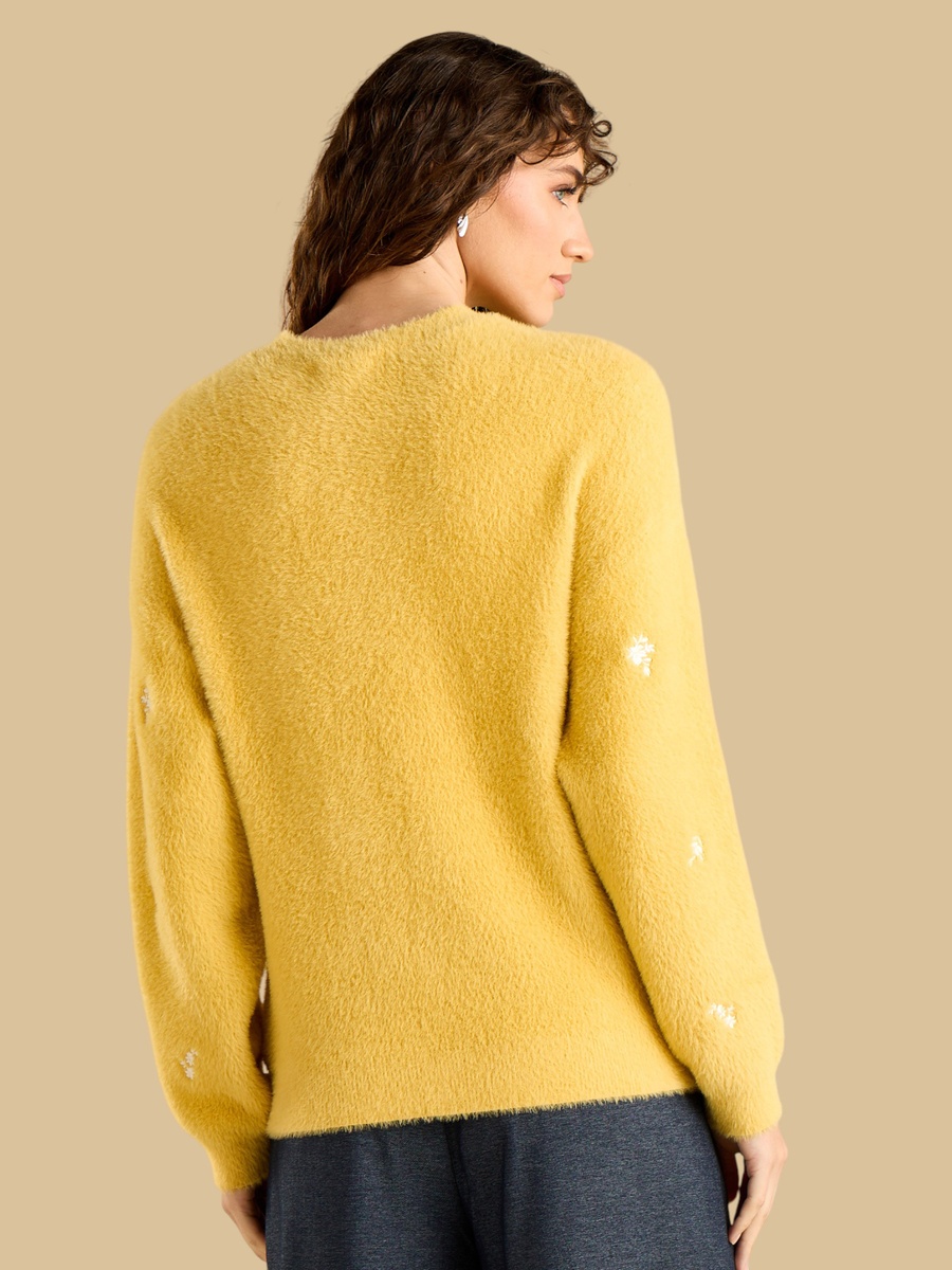 Floral Embroidered Sweater