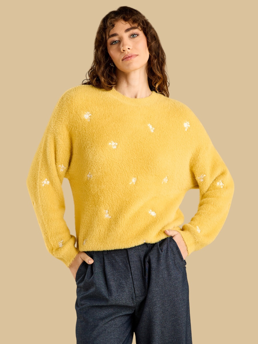 Floral Embroidered Sweater