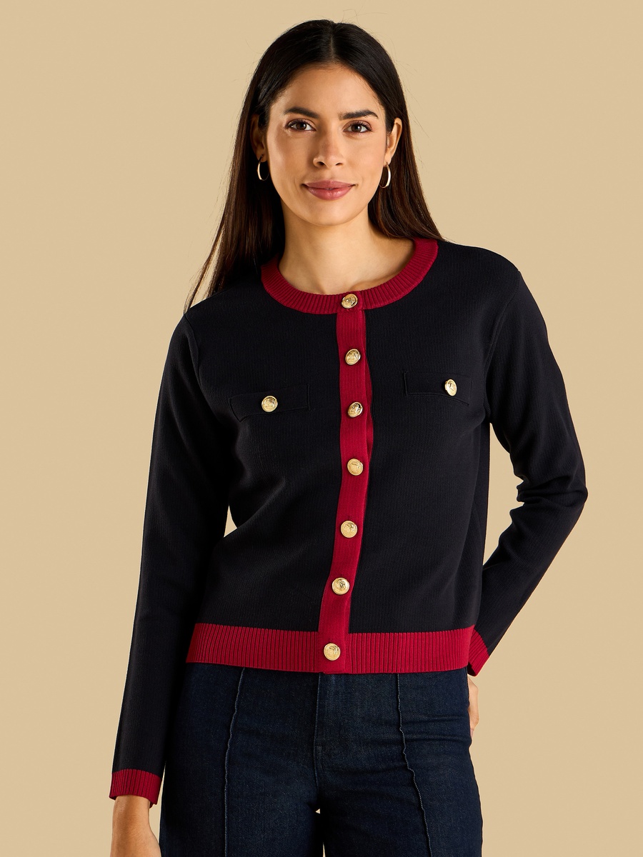 Textured Cardigan with Button Detail