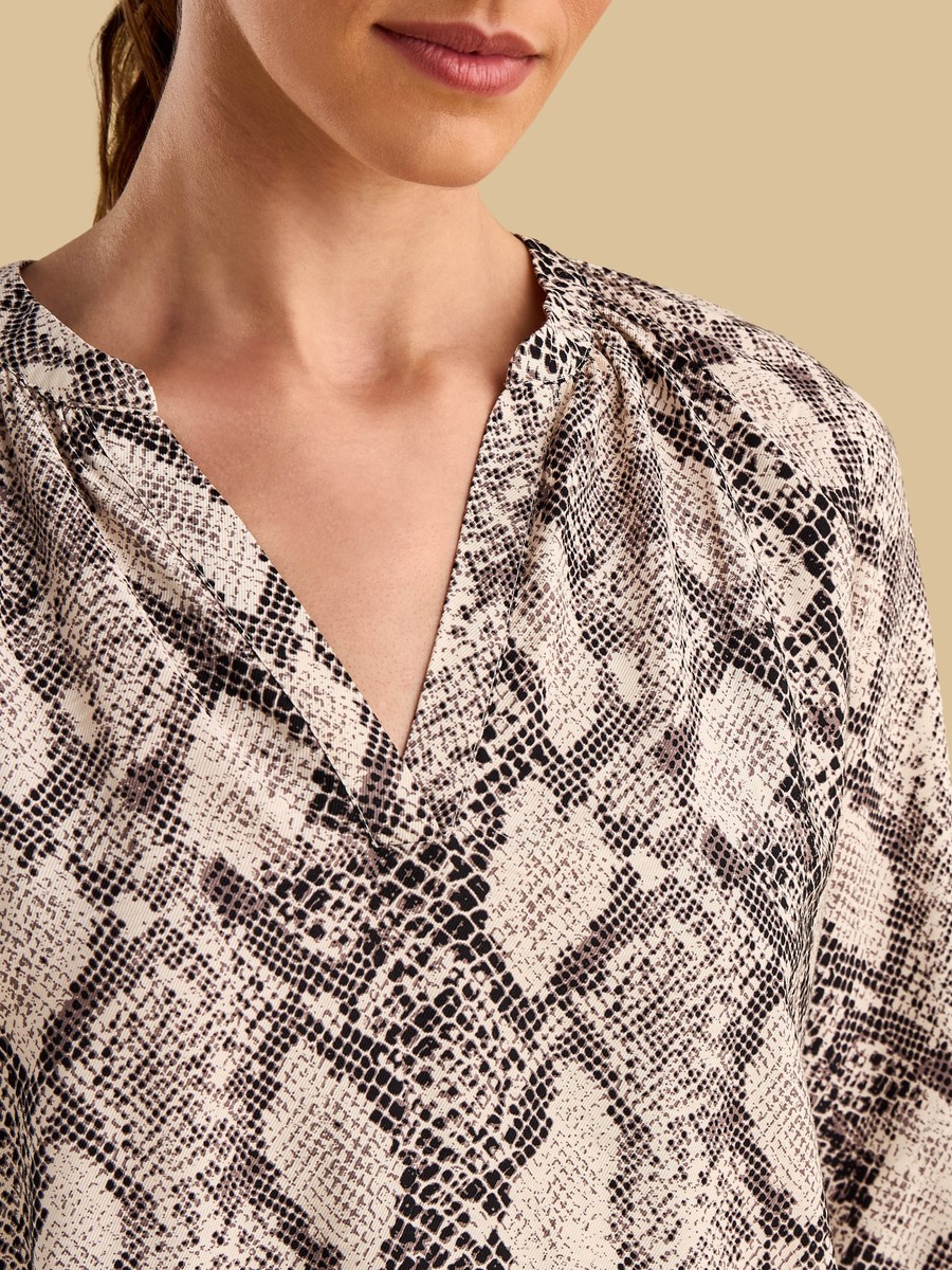 Animal Print Top with 3/4 Sleeves
