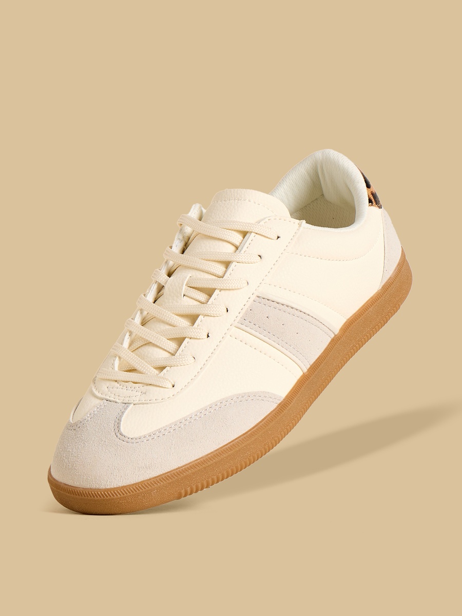 Panelled Lace-Up Sports Shoes