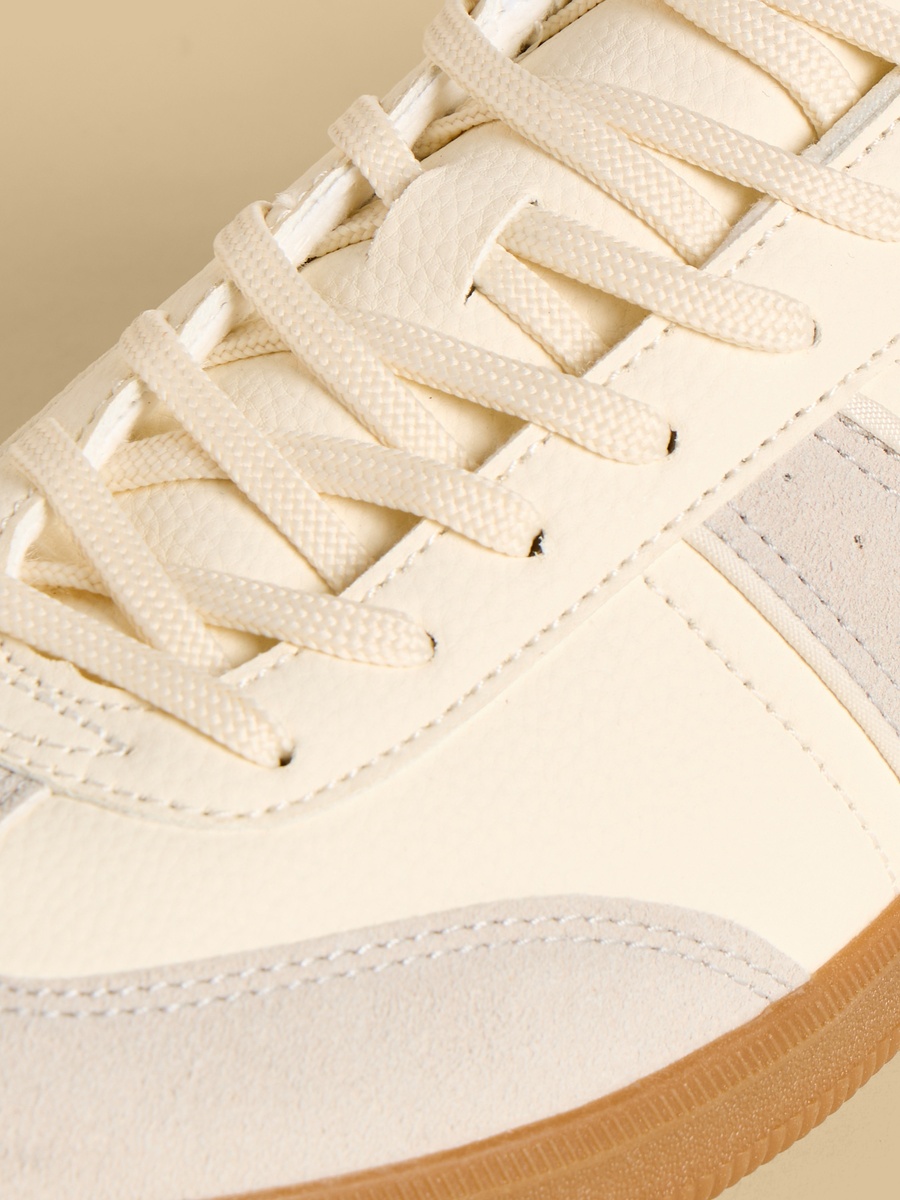 Panelled Lace-Up Sports Shoes