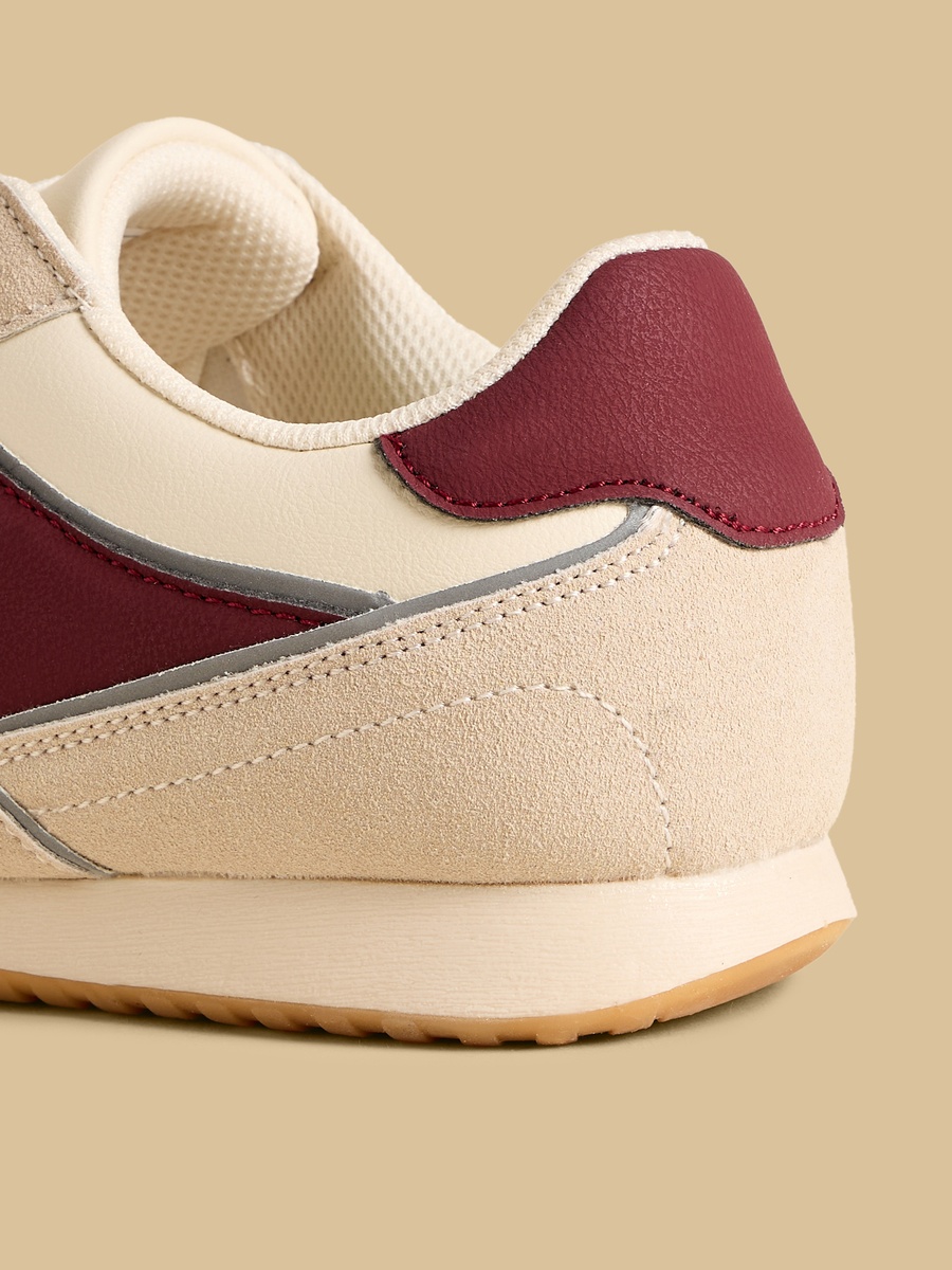 Panelled Lace-Up Sports Shoes