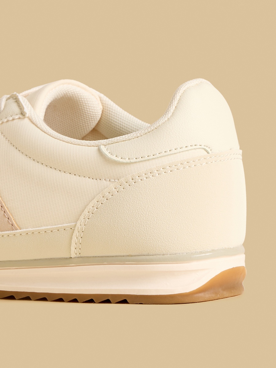 Panelled Lace-Up Sports Shoes