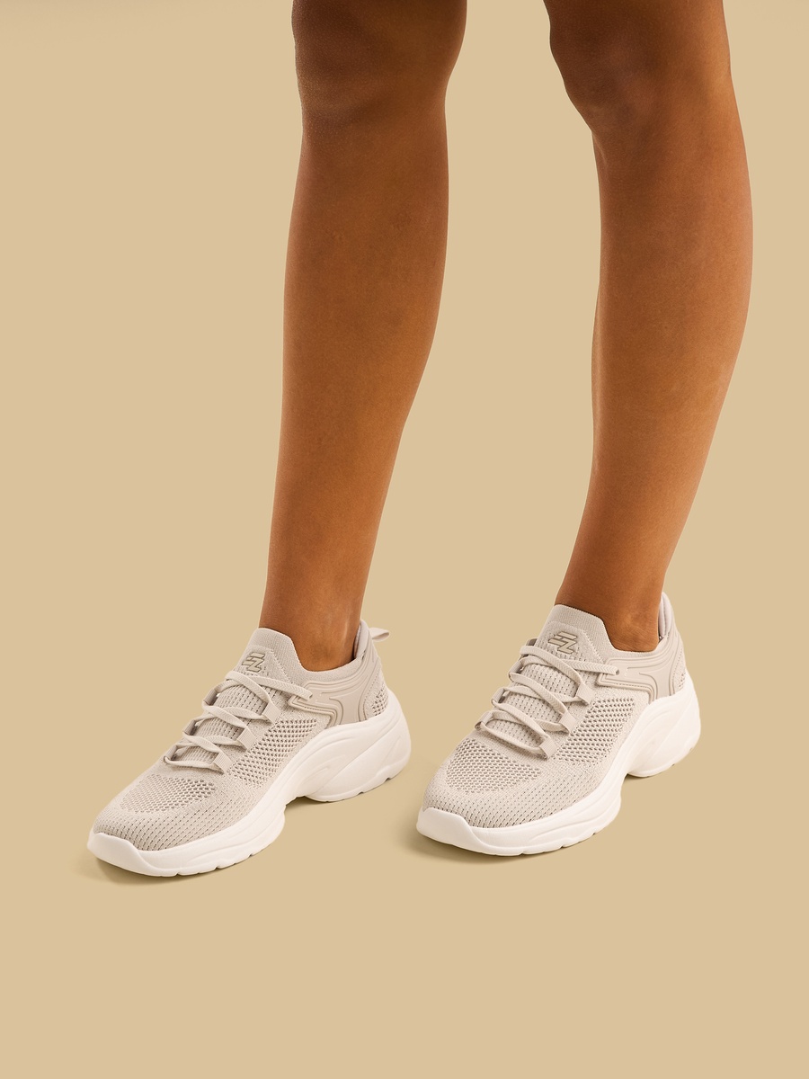Textured Lace-Up Sports Shoes