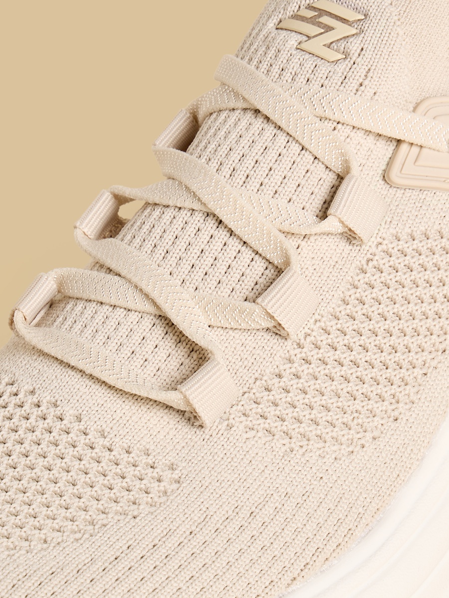 Textured Lace-Up Sports Shoes
