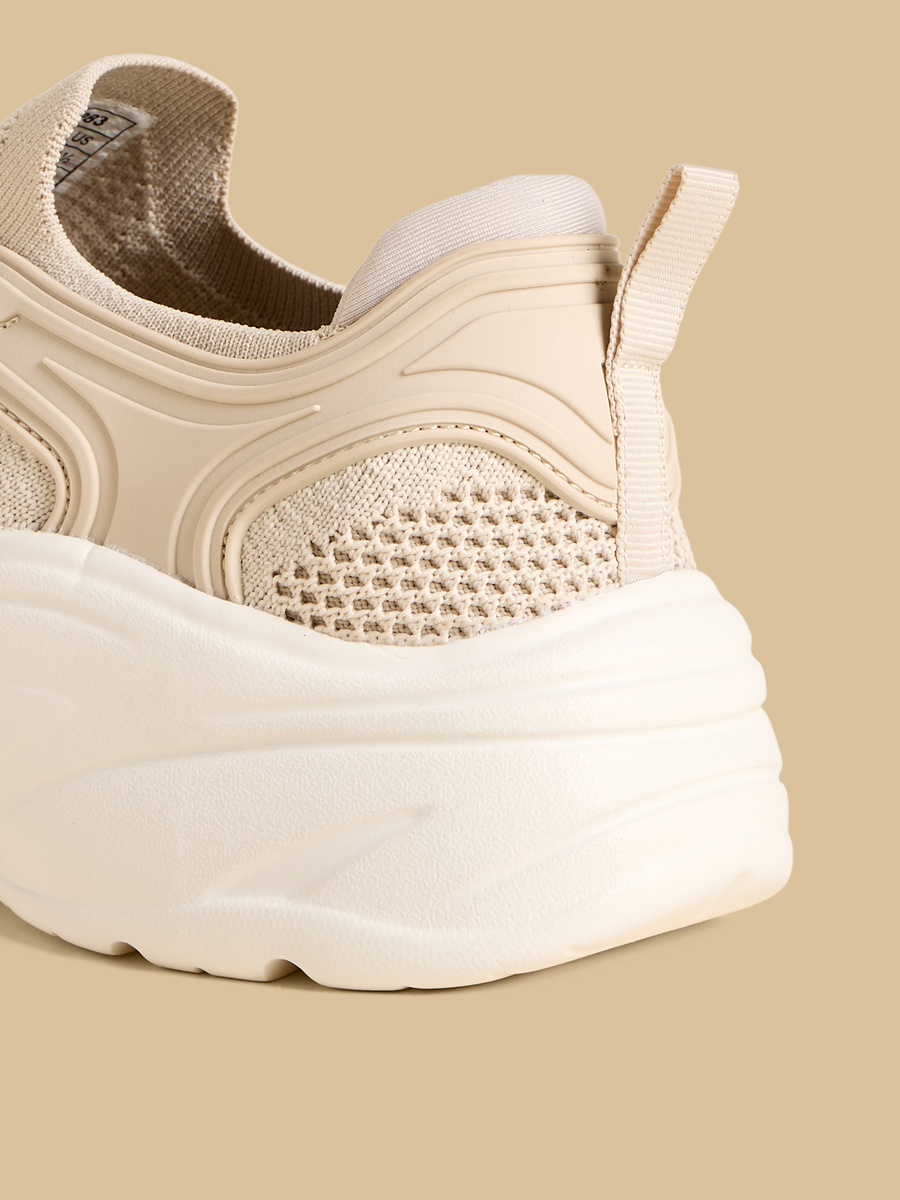 Textured Lace-Up Sports Shoes
