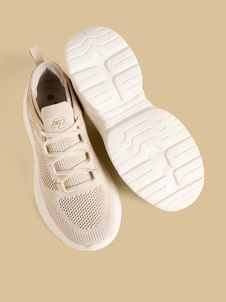 Textured Lace-Up Sports Shoes