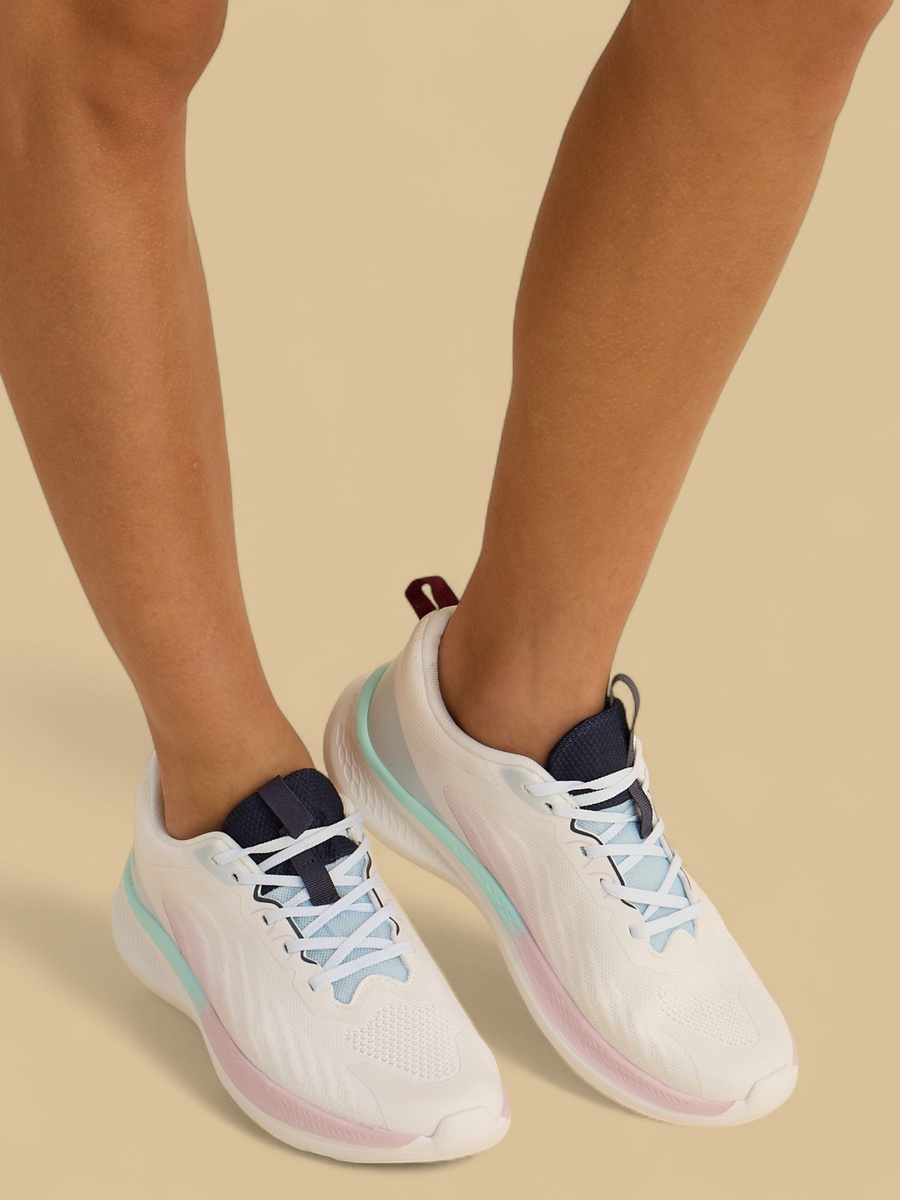 Textured Lace-Up Sports Shoes