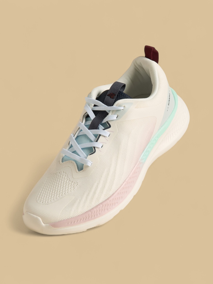 Textured Lace-Up Sports Shoes