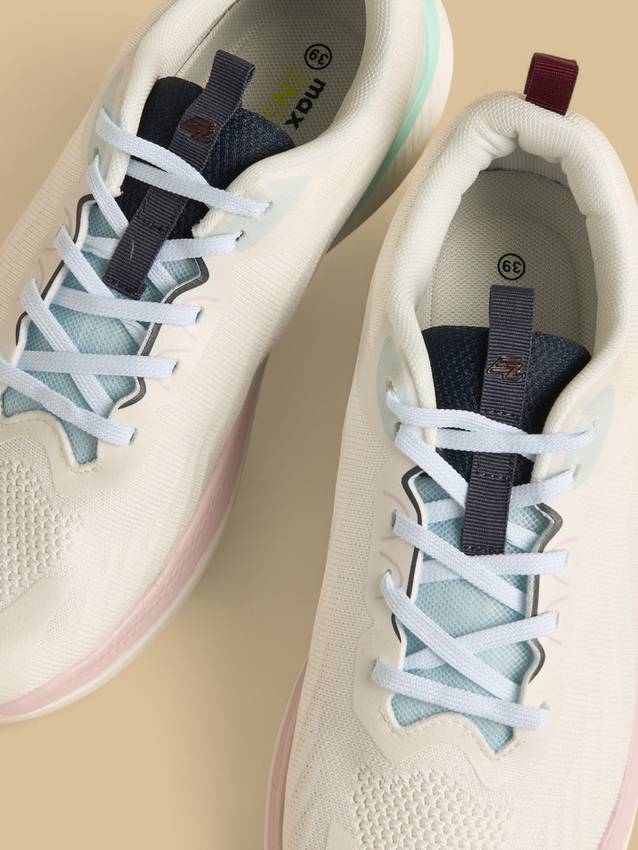 Textured Lace-Up Sports Shoes