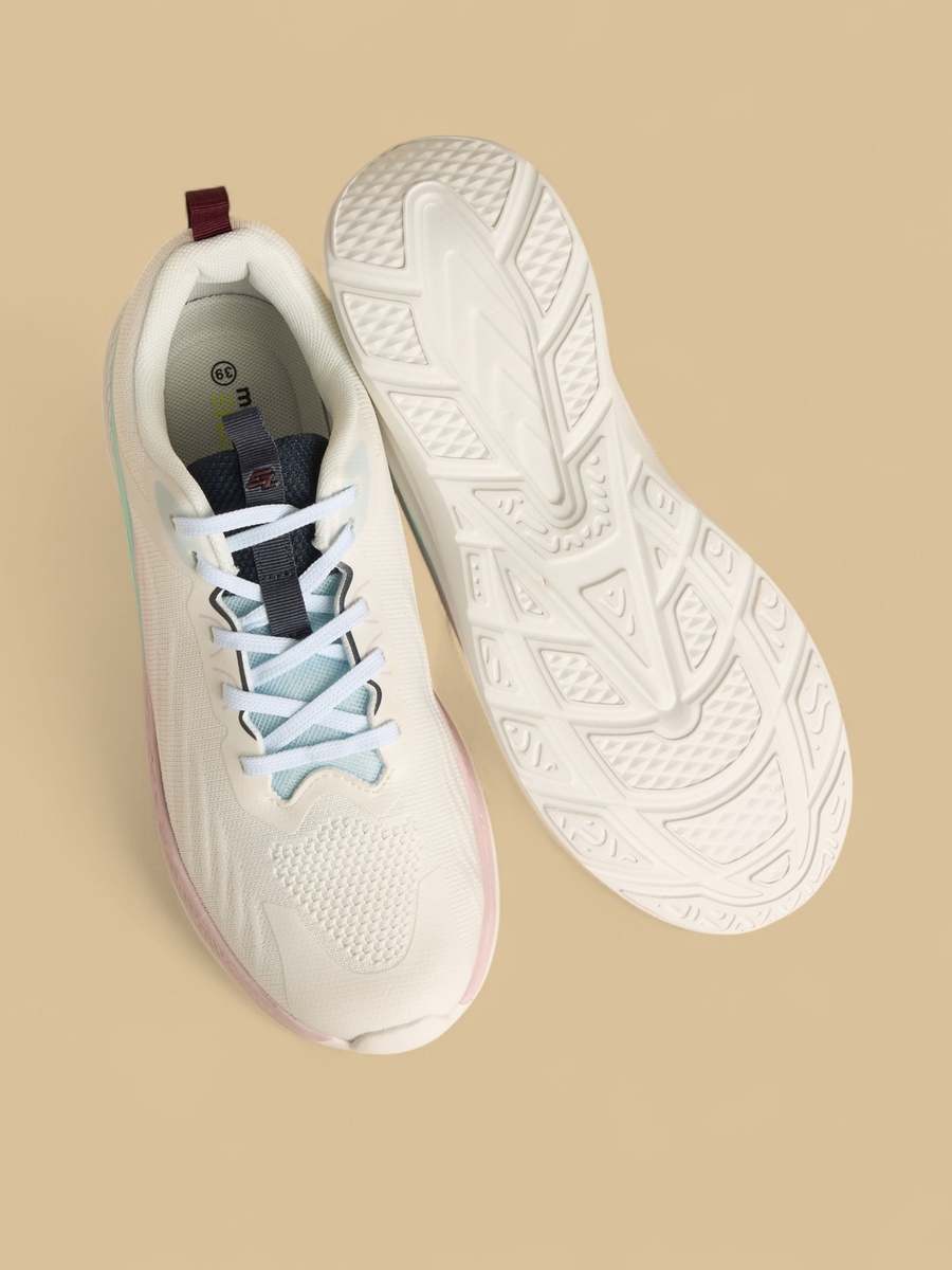 Textured Lace-Up Sports Shoes