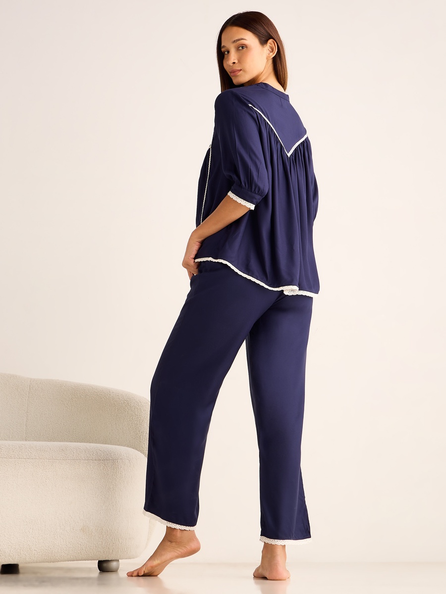 Viscose Pyjama Set Top and Trousers Set