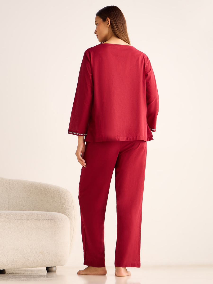 Cotton Pyjama Set with Top and Pants