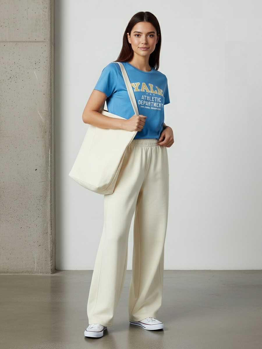 Wide Leg Elasticated Waist Pants