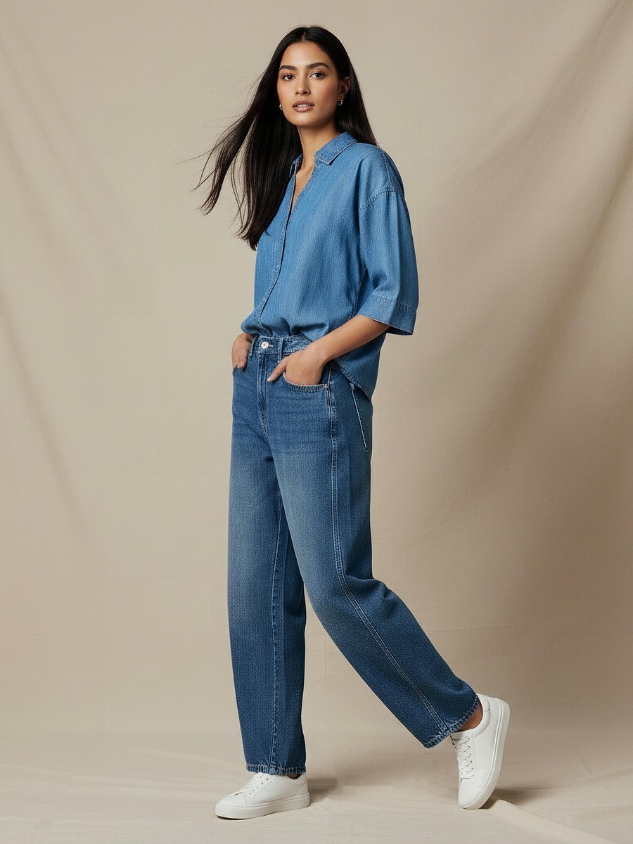 Balloon Fit Mid-Rise Jeans