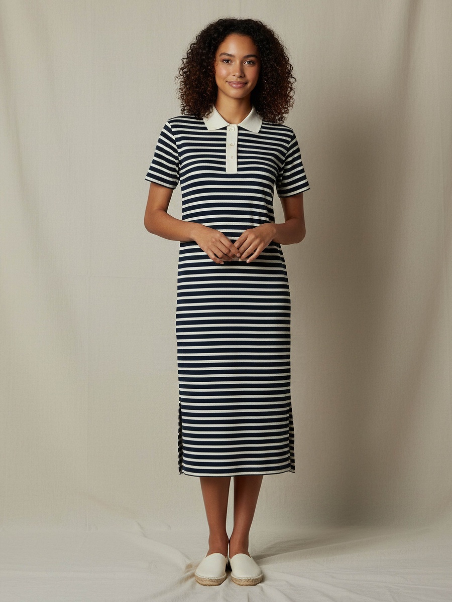 Shift Midi Dress with Zip Closure