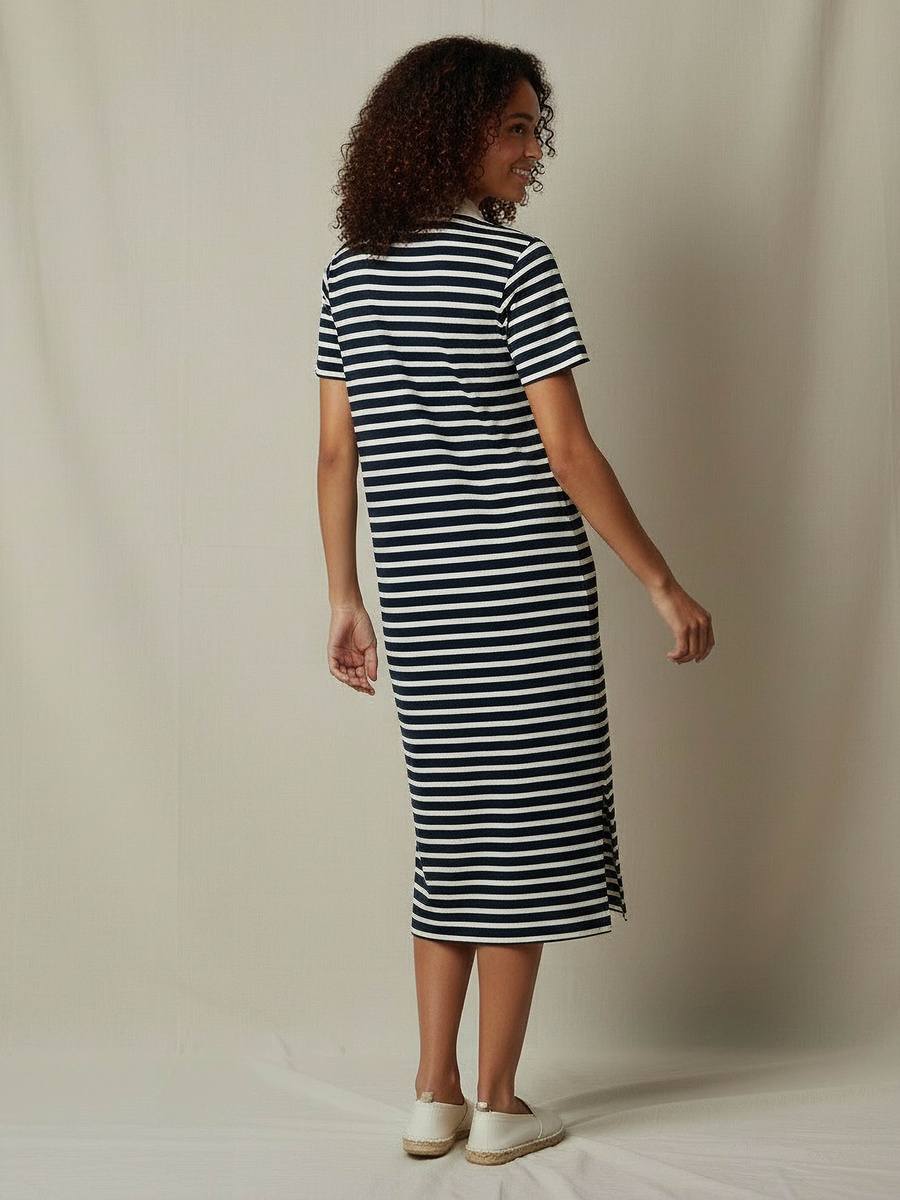 Shift Midi Dress with Zip Closure