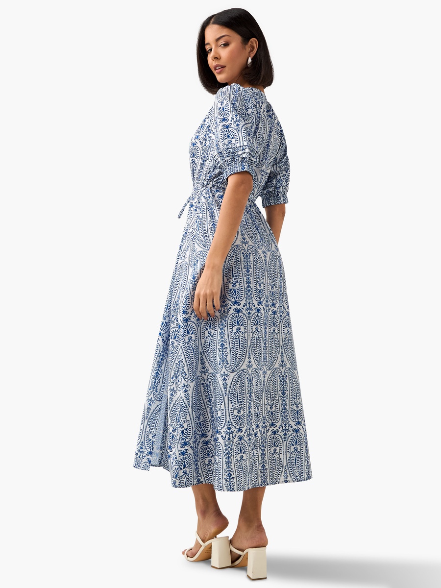 Floral Print Women Dress with Tie-Ups