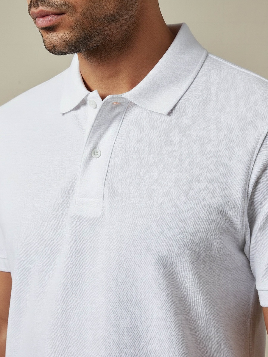 Men Short Sleeves Pique Polo T-Shirt