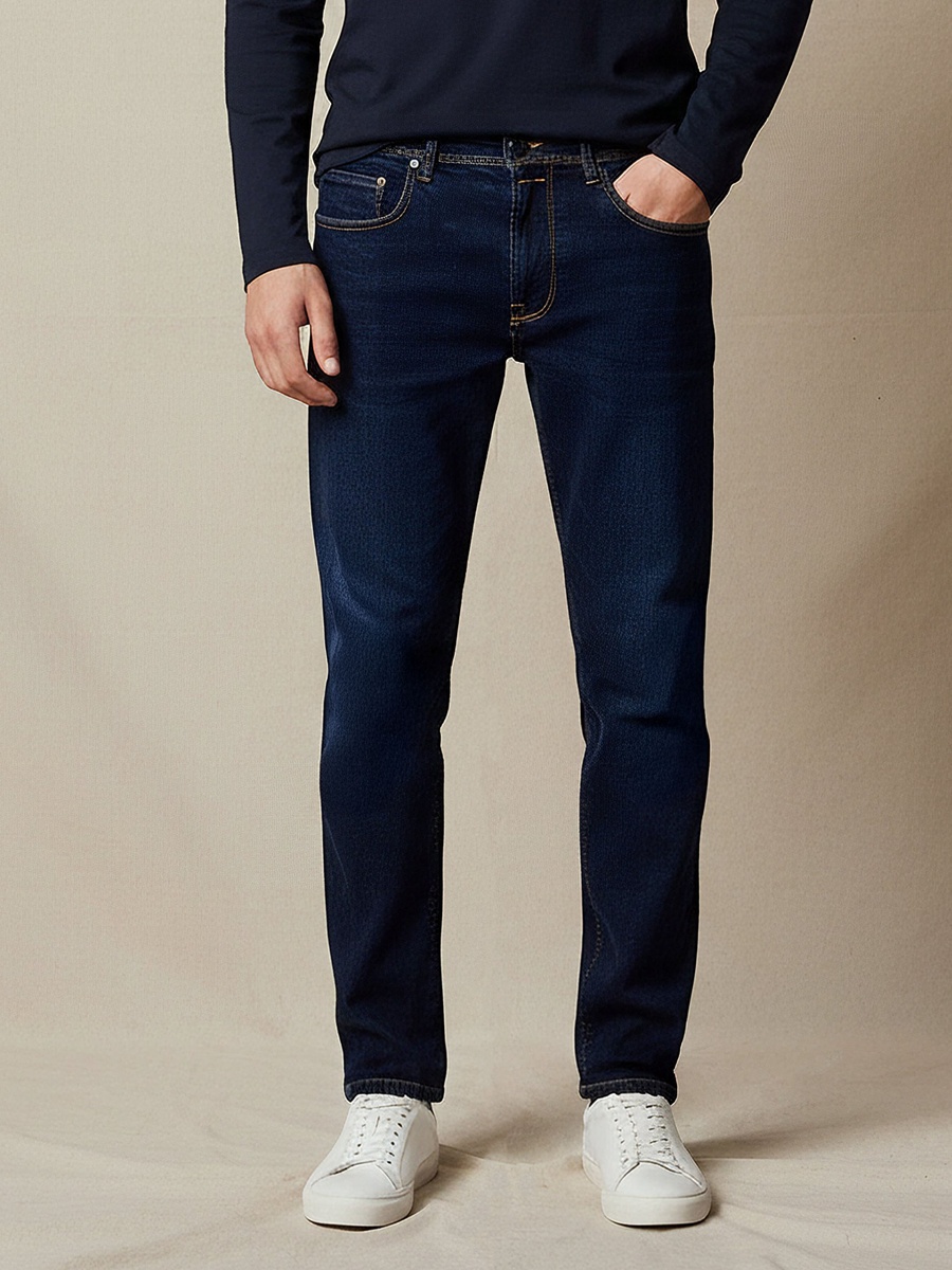 Men Slim Fit Flexi Waist Pocket Jeans
