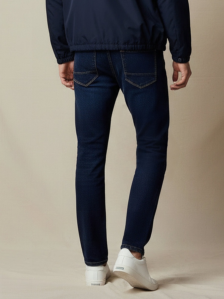 Men Slim Fit Flexi Waist Pocket Jeans