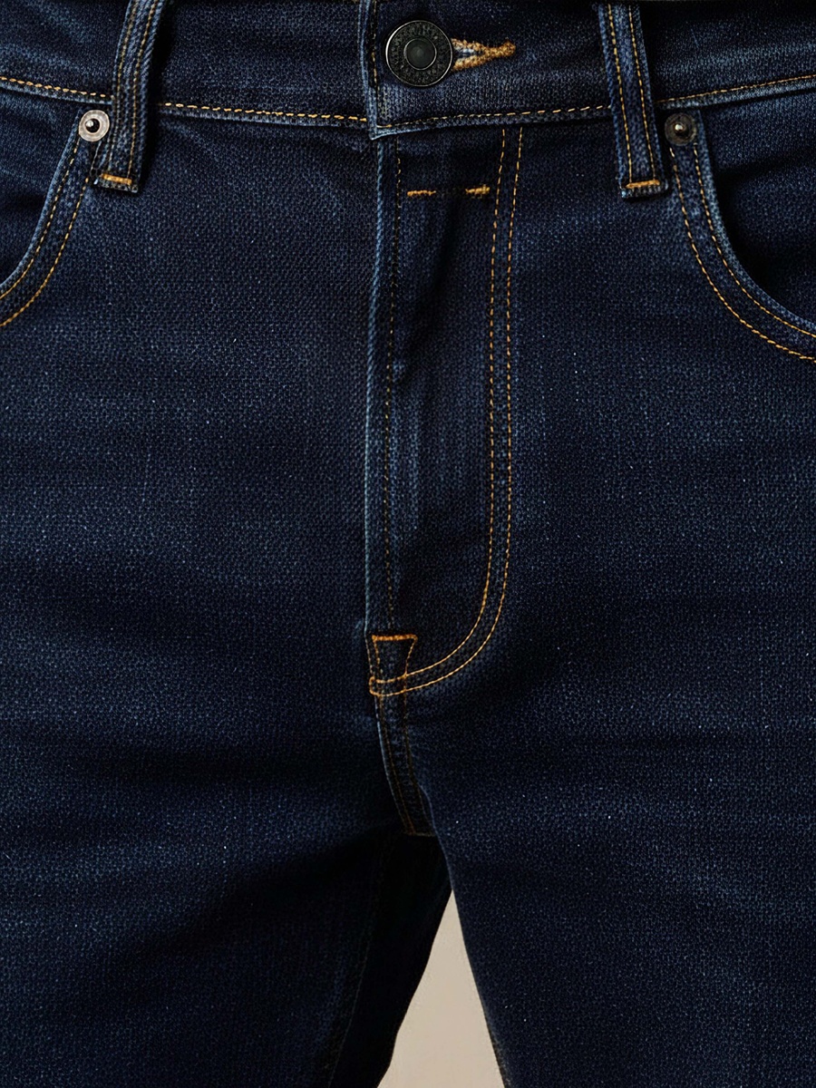 Men Slim Fit Flexi Waist Pocket Jeans