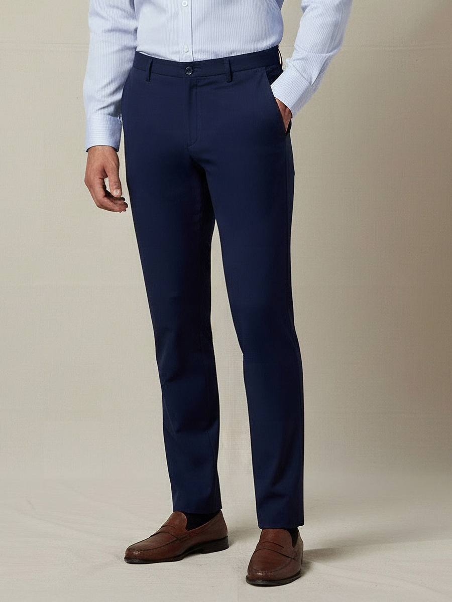 Men Regular Fit Formal Trousers