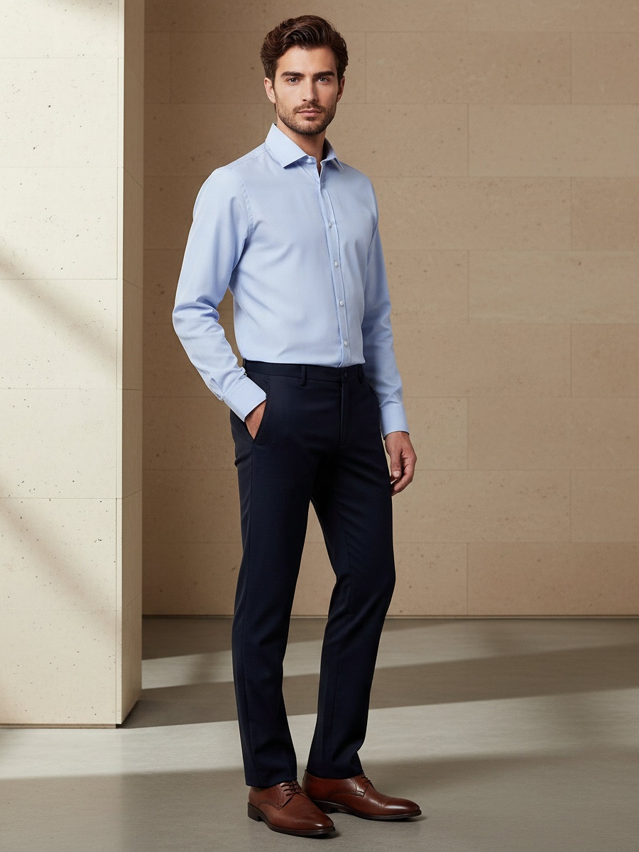 Men Slim Fit Formal Trousers
