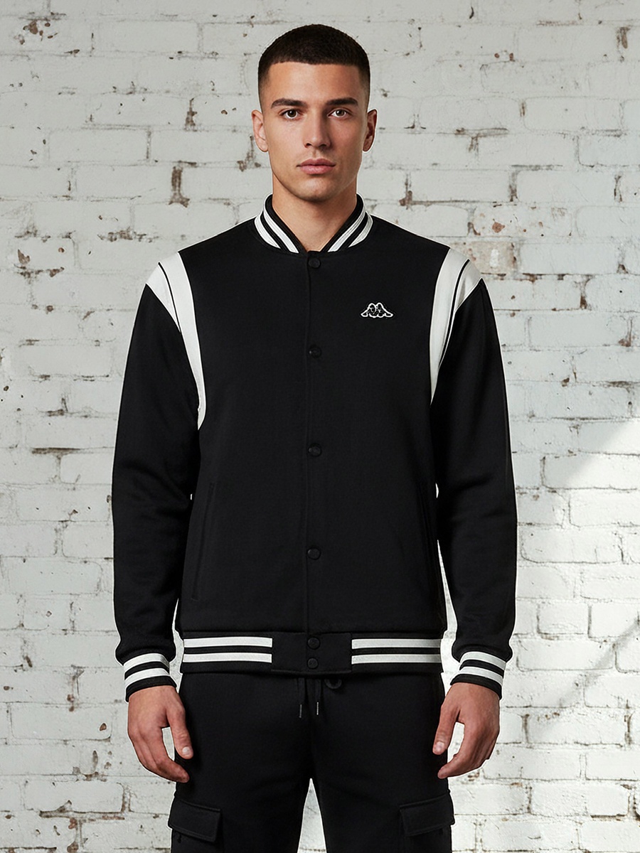 Men Colourblock Varsity Jacket