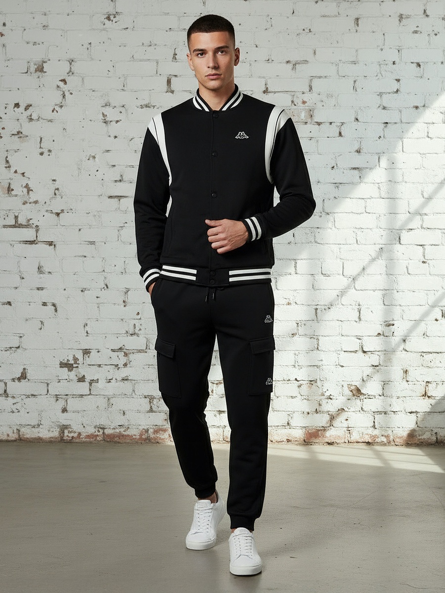 Men Colourblock Varsity Jacket